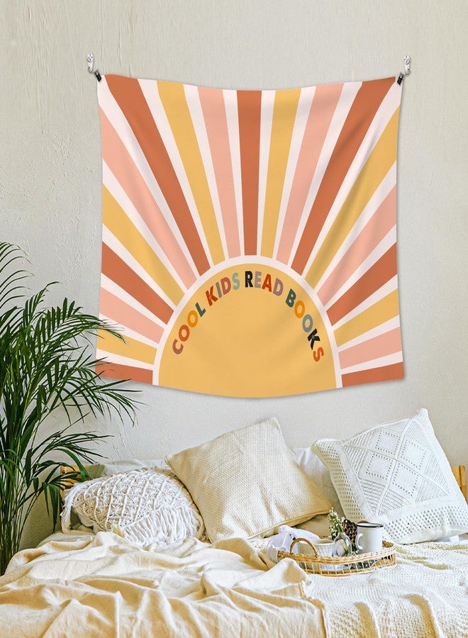XLDLIOO Boho Abstract Sunshine Cool Kids Read Books Classroom Tapestry, Classroom Wall Tapestry Hanging, Kids Tapestries Decor Art for Reading Room Corner Nook Library Classroom 40x30in - Image 3